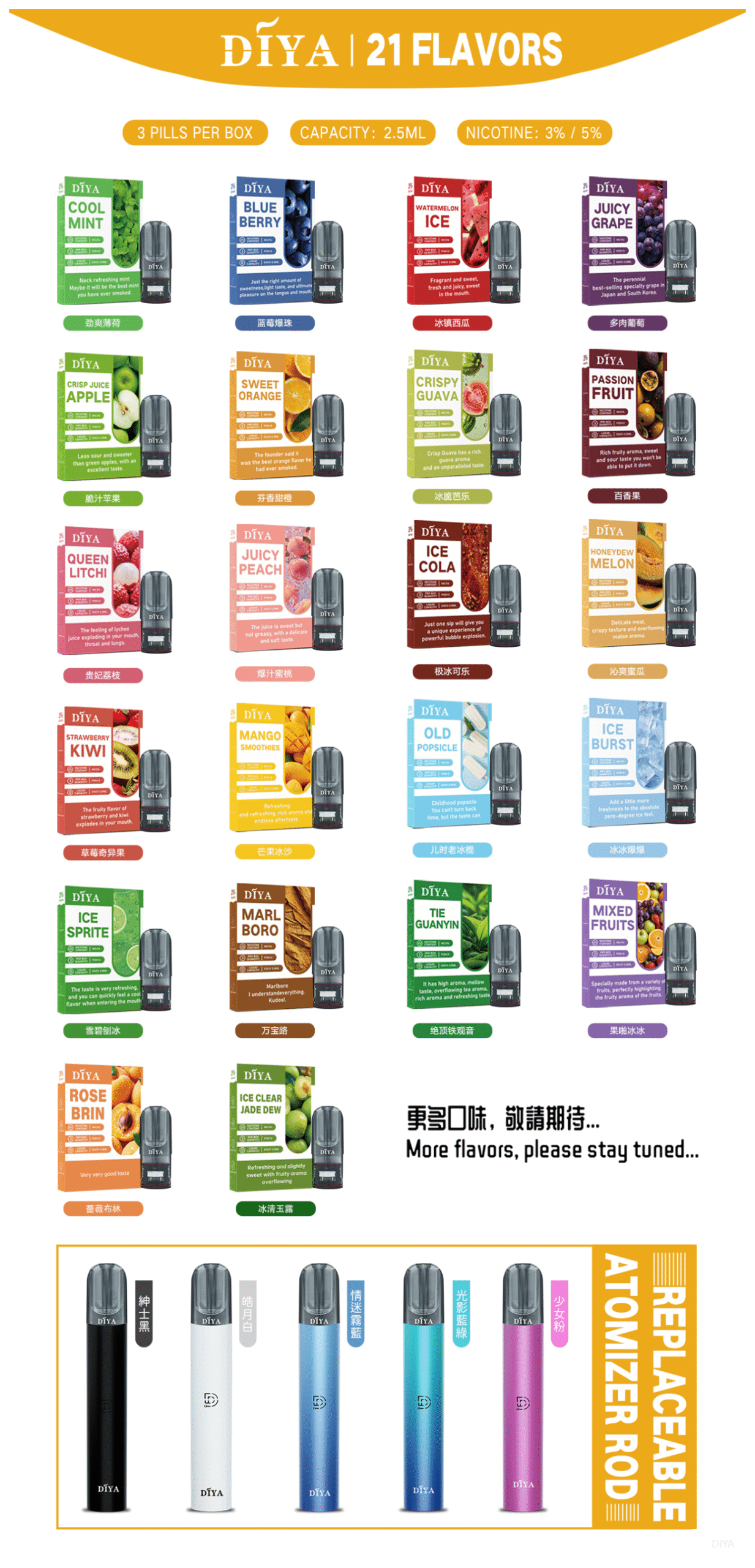 DIYA叮啞電子煙菸彈-一代通用煙彈【果啪冰冰】